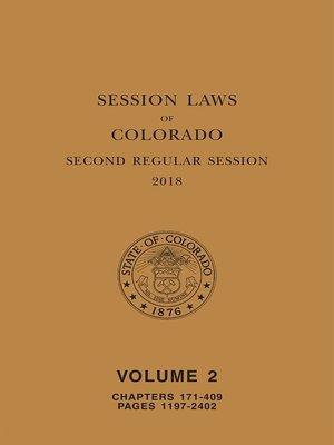 cover image of Colorado Session Laws